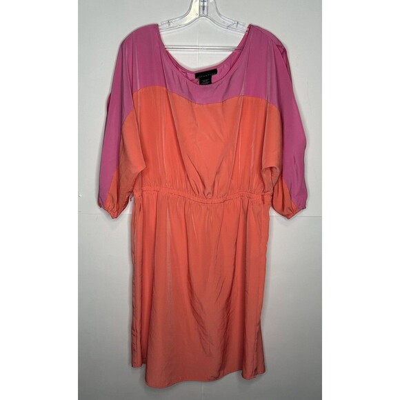 Attention Women’s Long Sleeve Dress Orange/Pink Size XL - Picture 1 of 7